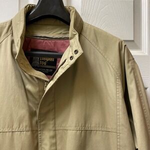 Vintage London Fog Harrington Jacket Men's 46 Long‎ Beige Zip Out Liner Coat